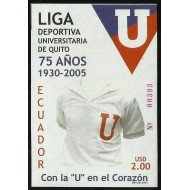 Ecuador Hojita Block 129 2005 Liga Deportiva Universitaria de Quito MNH