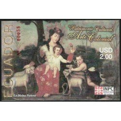 Ecuador Hojita Block 132 2005 Patrimonio Cultural Arte Colonial Pintura Painting fauna MNH Ecuador Hojita Block 132 2005 Patrimonio Cultural Arte Colonial Pintura Painting fauna MNH