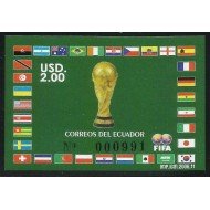 Ecuador Hojita Block 137 2006 Copa Mundial de Fútbol  football  Alemania MNH