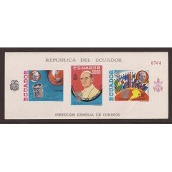 Ecuador Hojitas Michel 51 1967 1ra Visita de SS Paulo VI a Latinoamerica MNH Ecuador Hojitas Michel 51 1967 1ra Visita de SS Paulo VI a Latinoamerica MNH