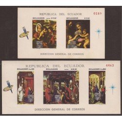 Ecuador Hojitas Michel 53/54 1967 Van der Weyden Pintura painting MNH Ecuador Hojitas Michel 53/54 1967 Van der Weyden Pintura painting MNH