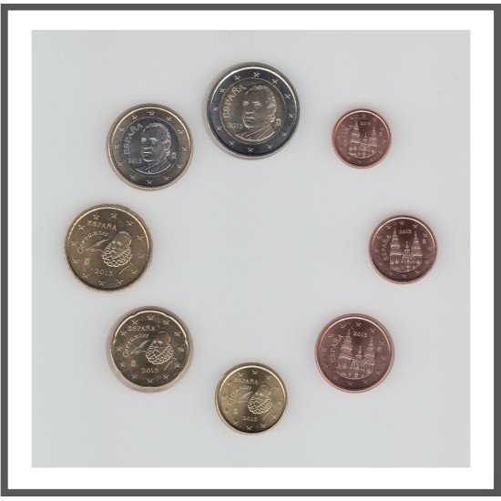 España 2013 Emisión monedas Sistema monetario euro € Tira España 2013 Emisión monedas Sistema monetario euro € Tira