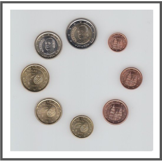 España 2002 Emisión monedas Sistema monetario euro € Tira