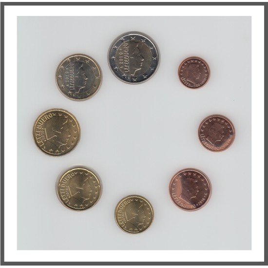 Luxemburgo 2010 Emisión monedas Sistema monetario euro € Tira