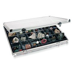 Lindner 4890-24 Vitrina de aluminio con 24 compartimentos 68 x 58 mm. Lindner 4890-24 Vitrina de aluminio con 24 compartimentos 68 x 58 mm.