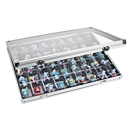 Lindner 4890-45 Vitrina de aluminio con 45 compartimentos 36 x 49 mm Lindner 4890-45 Vitrina de aluminio con 45 compartimentos 36 x 49 mm