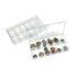 Lindner 4822 Cajas coleccionables apilables con 12 compartimentos fijos