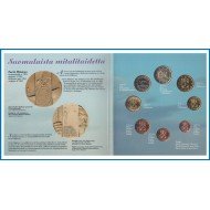 Finlandia 2001 Cartera Oficial Monedas € euros Arte finlandes de la Medalla 