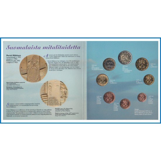 Finlandia 2001 Cartera Oficial Monedas € euros Arte finlandes de la Medalla Finlandia 2001 Cartera Oficial Monedas € euros Arte finlandes de la Medalla