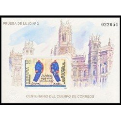 España Spain Prueba de lujo 18 1988 Centenario Cuerpo de Correos 