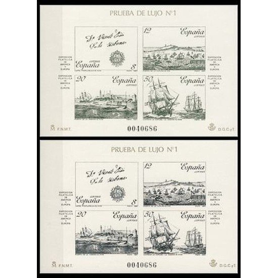 España Spain Prueba de lujo 12/13 1987 La Coruña Espamer 87 España Spain Prueba de lujo 12/13 1987 La Coruña Espamer 87