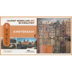 Holanda 2017 Cartera Oficial Monedas € euros BU Set Amsterdam Holanda 2017 Cartera Oficial Monedas € euros BU Set Amsterdam