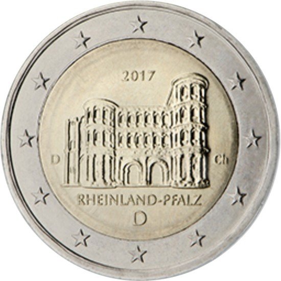 Alemania 2017 2 € euros conmemorativos Renania-Palatinado Porta Nigra  ( 5 monedas )
