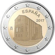 España 2017 2 € euros conmemorativos UNESCO Sta María del Naranco Asturias 