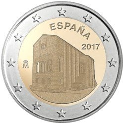 España 2017 2 € euros conmemorativos UNESCO Sta María del Naranco Asturias 