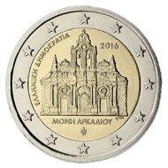 Grecia 2016 2 € euros conmemorativos Anv. incendio del Monasterio de Arkadia