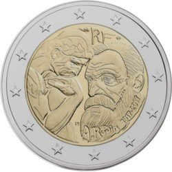 Francia 2017 2 € euros conmemorativos Auguste Rodin Francia 2017 2 € euros conmemorativos Auguste Rodin