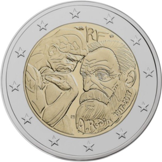 Francia 2017 2 € euros conmemorativos Auguste Rodin Francia 2017 2 € euros conmemorativos Auguste Rodin