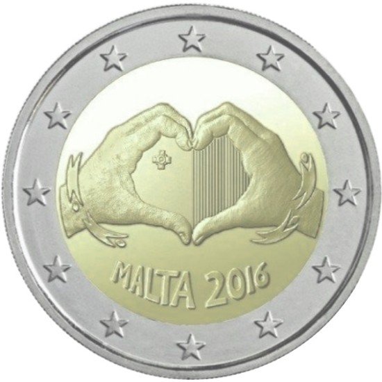 Malta 2016 2 € euros conmemorativos Malta Community Chest Fund Amor Malta 2016 2 € euros conmemorativos Malta Community Chest Fund Amor