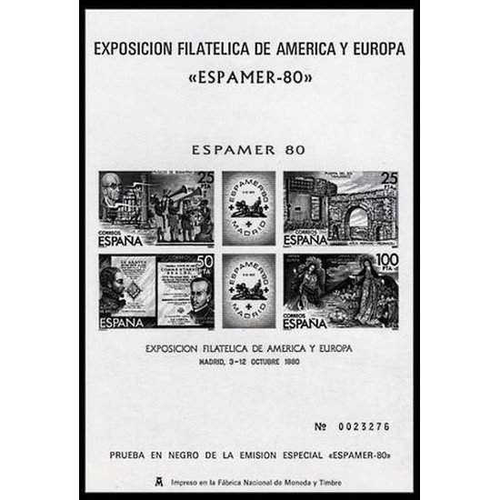 España Spain Prueba de lujo 3 1980 Espamer 80 España Spain Prueba de lujo 3 1980 Espamer 80