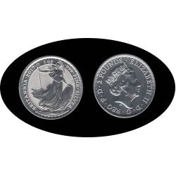 Britania Britannia 1 OZ onza 2017 Liberty 2£ Plata Ag