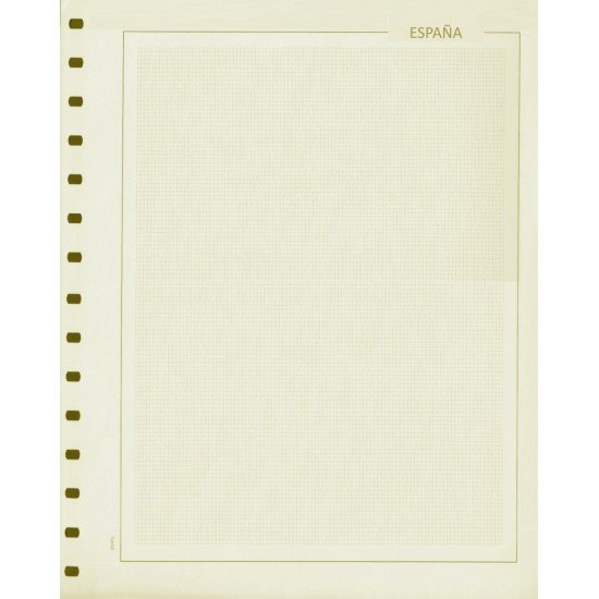 Hojas Sellos Edifil en blanco España Cartulina crema F cuadrícula Paq. 50 Hojas