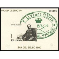 España Spain Prueba de lujo 20 1990 Sereix 90 Día del Sello España Spain Prueba de lujo 20 1990 Sereix 90 Día del Sello