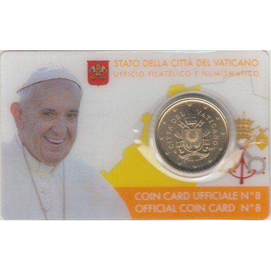 Vaticano 2017 Cartera Oficial Coin Card nº 8 Moneda 0.50 € euros