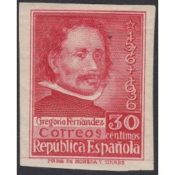 España Spain 726s 1937 Gregorio Fernández Sin dentar MNH