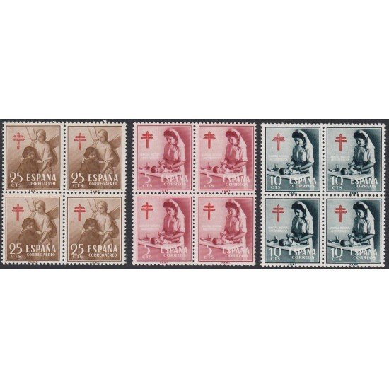 España Spain 1121/23 1953 Pro Tuberculosos MNH