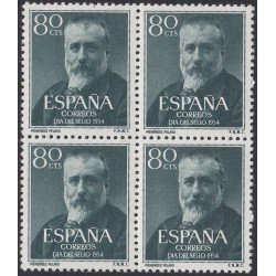 España Spain 1142 BL.4 1954 Menéndez Pelayo  MNH