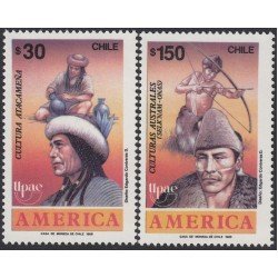 Upaep Chile 923/24 1989 Cultura atacameña y austral MNH