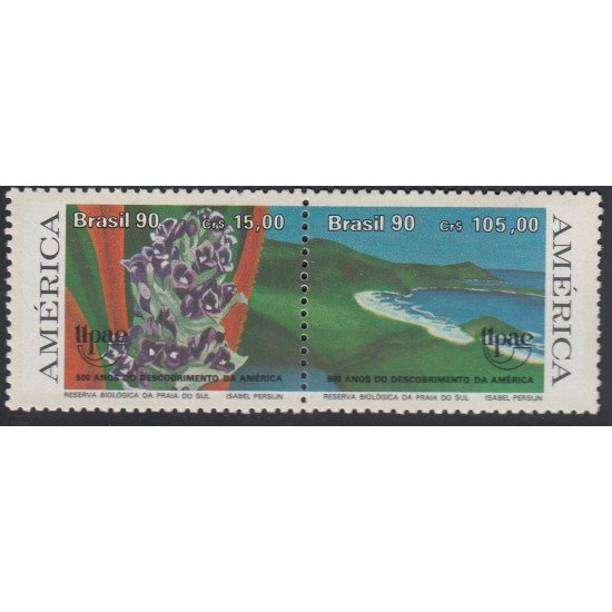 Upaep Brasil 1985/86 1990 Reserva Playa y lago de soul MNH Upaep Brasil 1985/86 1990 Reserva Playa y lago de soul MNH