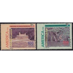 Upaep Ecuador 1220/21 1990 Ingapírica Indios awa MNH