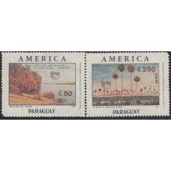 Upaep Paraguay 4510/11 1990 Río Paisaje Chaqueño MNH