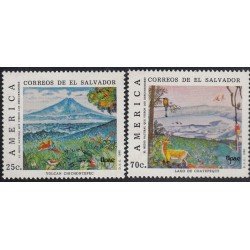Upaep El Salvador 1087/88 1990 Volcán Chicontepec MNH
