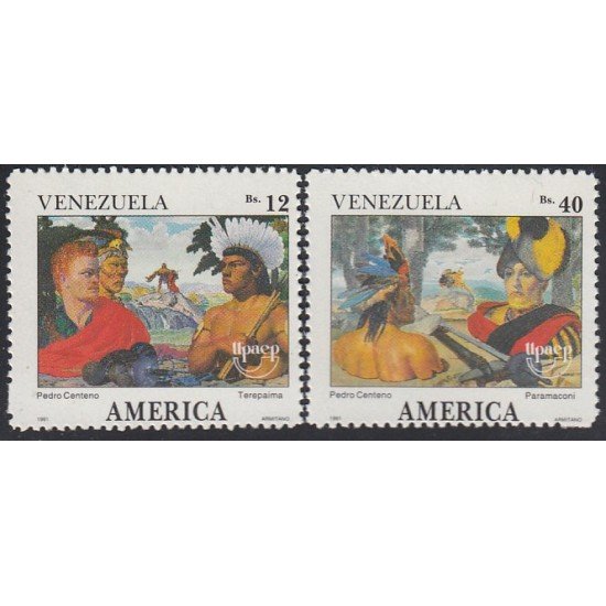 Upaep Venezuela 1540/41 1991 Terepaima Rodriguz Suárez Paramaconi 1991 MNH