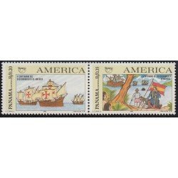 Upaep Panamá 1095/96 1992 Colon Columbus América carabelas Niña Pinta y Sta María MNH