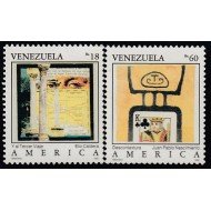 Upaep Venezuela 1601/02 1992 Y al 3er viaje Descontextura MNH Upaep Venezuela 1601/02 1992 Y al 3er viaje Descontextura MNH