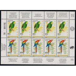 Upaep Venezuela 1644/45 1993 Mini hoja pájaros bird fauna Amazona bardanensis Ara macao MNH Upaep Venezuela 1644/45 1993 Mini hoja pájaros bird fauna Amazona bardanensis Ara macao MNH