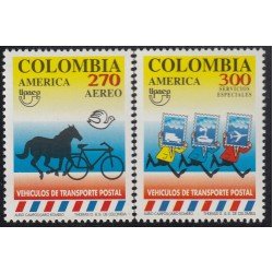 Upaep Colombia 890 1022 1994 Caballo Bicicleta horse Bicycle Personajes llevando sellos MNH Upaep Colombia 890 1022 1994 Caballo Bicicleta horse Bicycle Personajes llevando sellos MNH