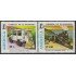 Upaep El Salvador 1217/18 1994 Camión Postal tren train a vapor MNH