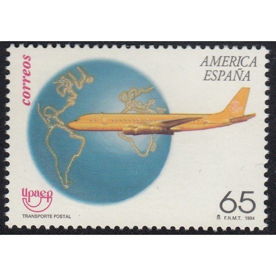Upaep España 2912 1994 Avión y Globo terraqueo MNH Upaep España 2912 1994 Avión y Globo terraqueo MNH