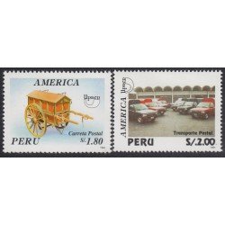 Upaep Perú 1054/55 1994 Carretilla postal antigua Furgonetas modernas car MNH Upaep Perú 1054/55 1994 Carretilla postal antigua Furgonetas modernas car MNH