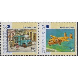 Upaep Venezuela 1719/20 1994 Camioneta y avión postal MNH