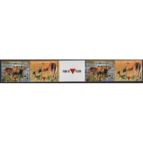 Upaep Argentina 1930/31 1995 Mini hoja Hydrochoerus Lama fauna MNH Upaep Argentina 1930/31 1995 Mini hoja Hydrochoerus Lama fauna MNH