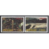 Upaep Suriname 1367/68 1995 Bosque Río flora MNH