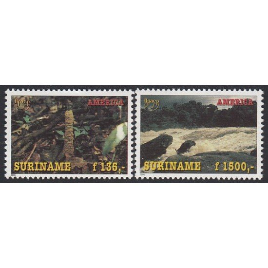 Upaep Suriname 1367/68 1995 Bosque Río flora MNH Upaep Suriname 1367/68 1995 Bosque Río flora MNH