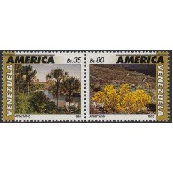 Upaep Venezuela 1773/74 1995 Mauritia Espeletia flora  MNH