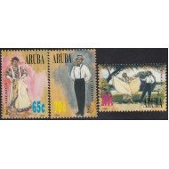 Upaep Aruba 177/79 1996 Trajes típicos MNH